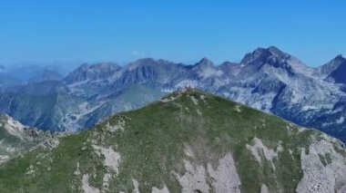 Mercantour national park in french Alps panoramic view