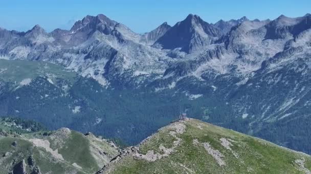 Mercantour National Park French Alps Filmed Sky — Stok video