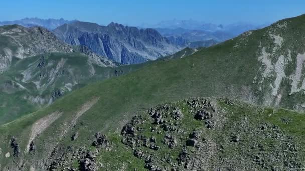 Mercantour National Park French Alps Top View — Video