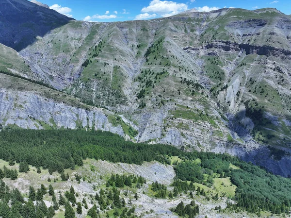 Park Narodowy Mercantour Alpach Francuskich Widziany Nieba — Zdjęcie stockowe