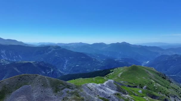 Mercantour National Park French Alps Bird Eye View — ストック動画