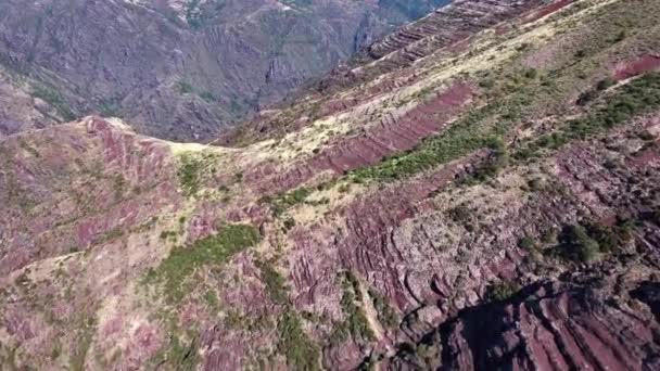 Fransa Daki Kırmızı Cian Geçitlerinin Panoramik Manzarası — Stok video