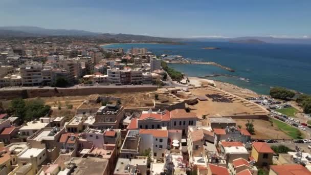 Місто Ханья Острові Крит Вид Небо — стокове відео