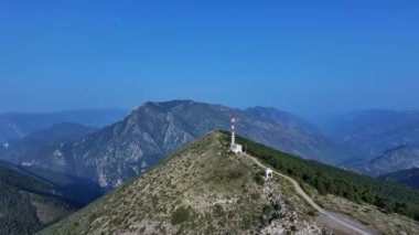 Utelle panoramik dron görünümlü madonne oryantasyon tablosu