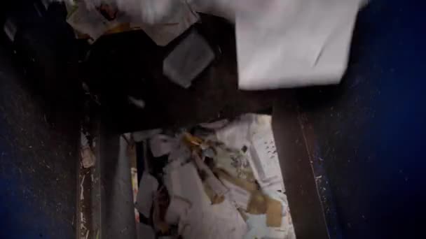 Paper Waste Sorted Conveyor Belt — Stock Video