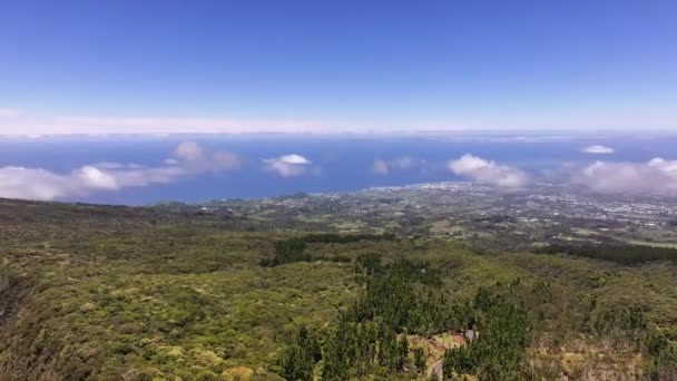 Staden Tampon Réunion Island Drönare Utsikt — Stockvideo