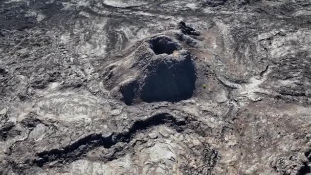 Krater Piton Chisny Wyspie Reunion Widok Nad Głową — Wideo stockowe