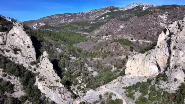 空から撮影されたグランジス ブラスキー ハイキング トレイル — ストック動画