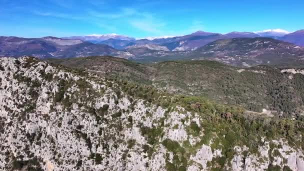 Esteron Vadisindeki Mont Long Tepesinin Havadan Görünüşü — Stok video
