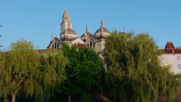 Drone Utsikt Över Saint Front Katedralen Perigueux — Stockvideo