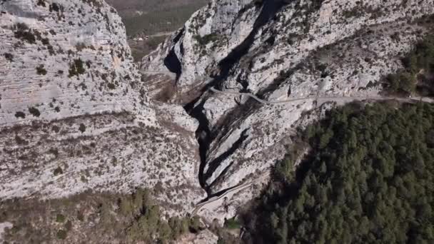 Panoramisch Uitzicht Rivier Riolan Vallei Van Esteron — Stockvideo