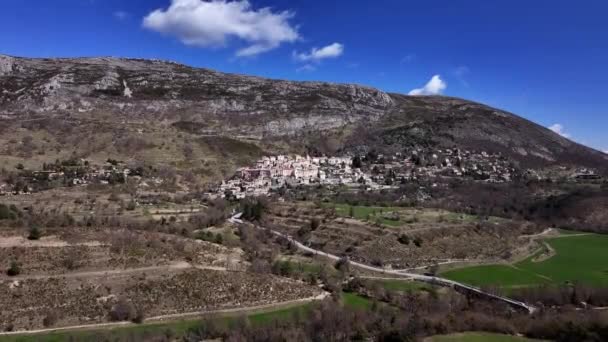 Vue Panoramique Sur Village Coursegoules Dans Région Vence — Video