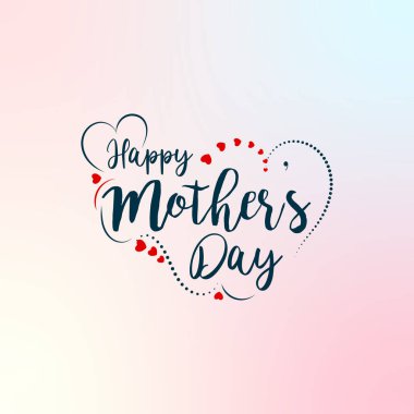 Süslü mutlu anneler günü tipografisi