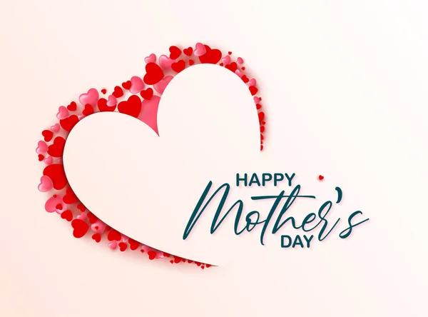 Счастливый День Матери Фоне Сердец Стоковая Иллюстрация