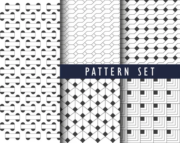 Seamless Pattern Collection Geometric Shapes — Stock Vector