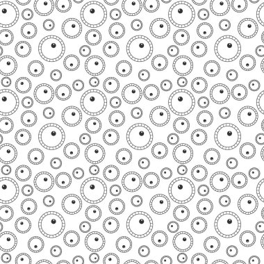 Çemberli ve benekli geometrik, pürüzsüz desen