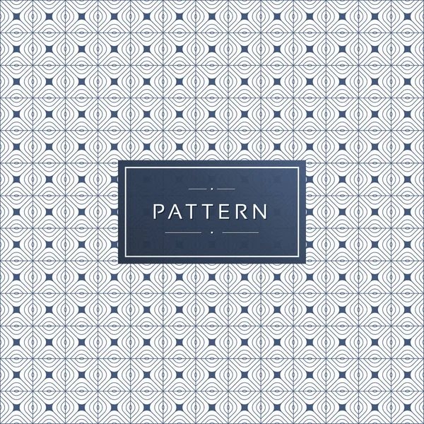 Black Outline Geometry Seamless Decorative Tile Pattern — Stock Vector