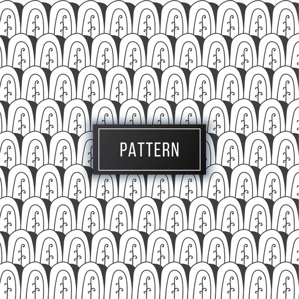Hand Drawn Abstract Shapes Seamless Pattern Background — Stock Vector
