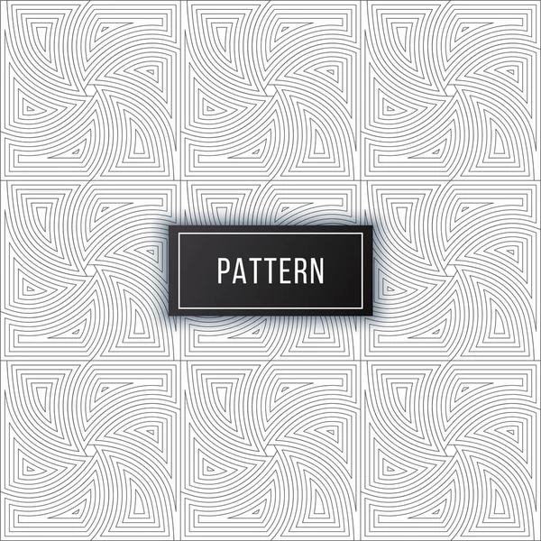 Geometric Seamless Curved Lines Hexagon Pattern Background — Stock Vector