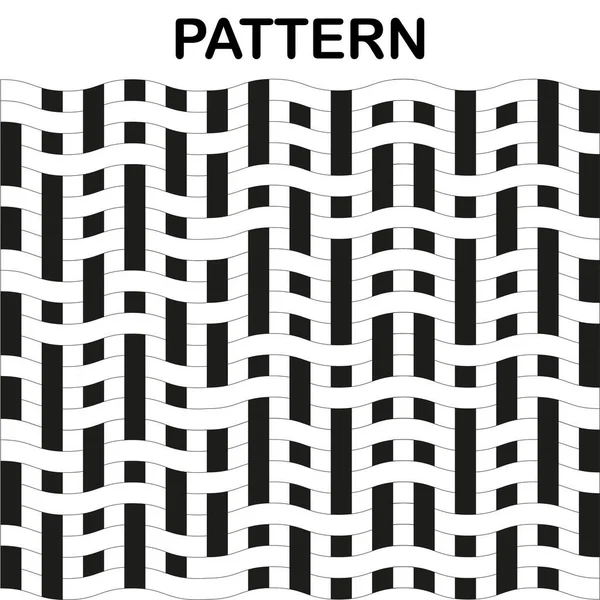 Modèle Géométrique Psychédélique Sans Couture Avec Carrés Illusion Optique Noir — Image vectorielle