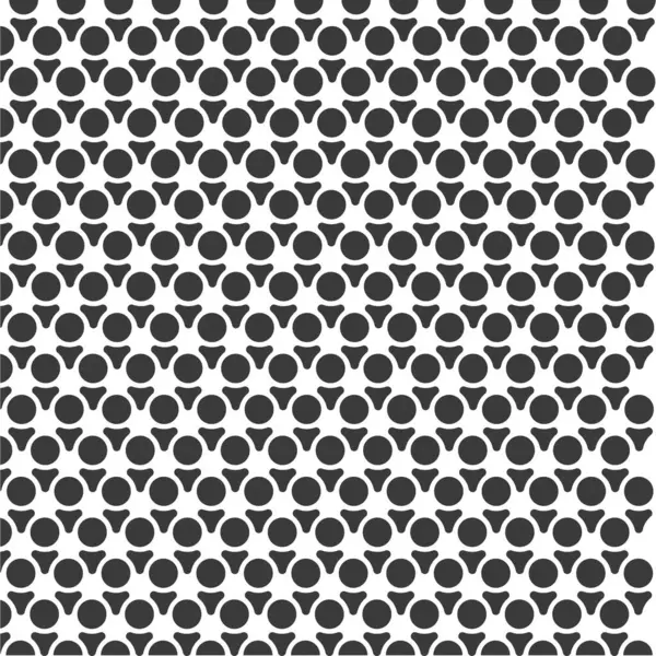 抽象的な手描きの形と円を持つ幾何学的なシームレスなパターン — ストックベクタ