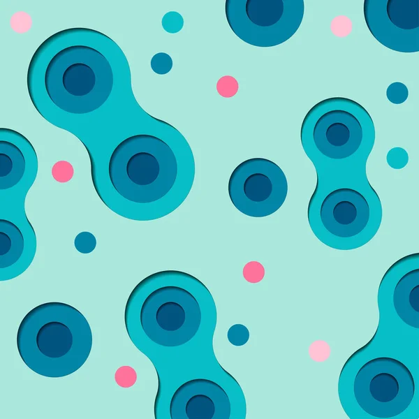 Abstraktes Farbenfrohes Hintergrunddesign Mit Metaballs Und Kreisen — Stockvektor
