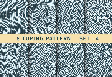 Tek renkli reaksiyon difüzyon organik dalgalı çizgi soyut arkaplan biçimlerini şekillendirir