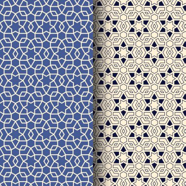 İslami Süslemeli Geometrik Dairesel Desen Vektör Tasarımı