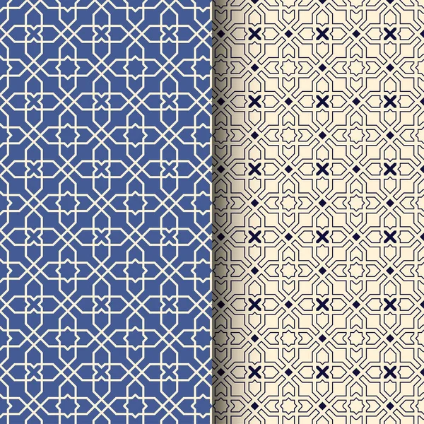 Abstracto Islámico Árabe Sin Costuras Patrón Geométrico Vector — Archivo Imágenes Vectoriales