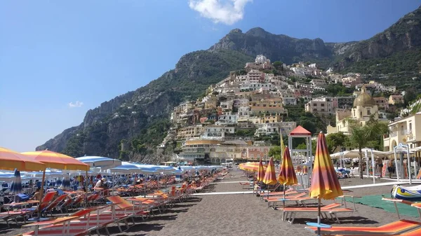 Positano Italy Season Summertime Early Day Ready Visitors — Stock Photo, Image