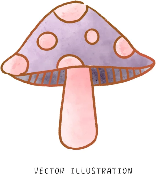 Whimsical Watercolor Mushrooms Cute Festive Halloween Illustration Vibrant Autumn Colors — Stock Photo, Image