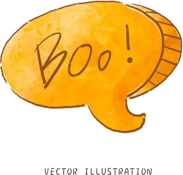 Примхливий Акварель Хеллоуїн Мистецтво Spooky Boo Slogan Діалоговому Вікні Ідеально — стокове фото