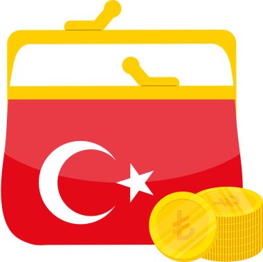 Bayrağı olan hindi parası.