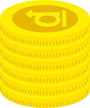 Bozuk para. Web simgesi basit illüstrasyon