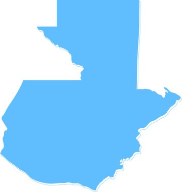 Guatemala vektör haritası. El çizimi minimalizm tarzı..