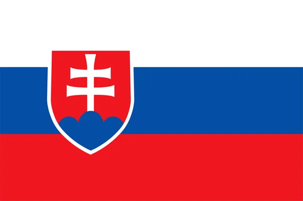 Vector Flag Slovakia Slovakia Flag Slovakia — Διανυσματικό Αρχείο