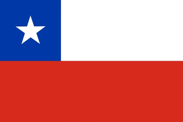 Chile Flagg Handritad Chilenska Peso Handritad — Stock vektor