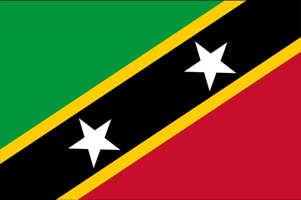 Saint Kitts Och Nevis Flagg Handen Dras East Caribbean Dollar — Stock vektor