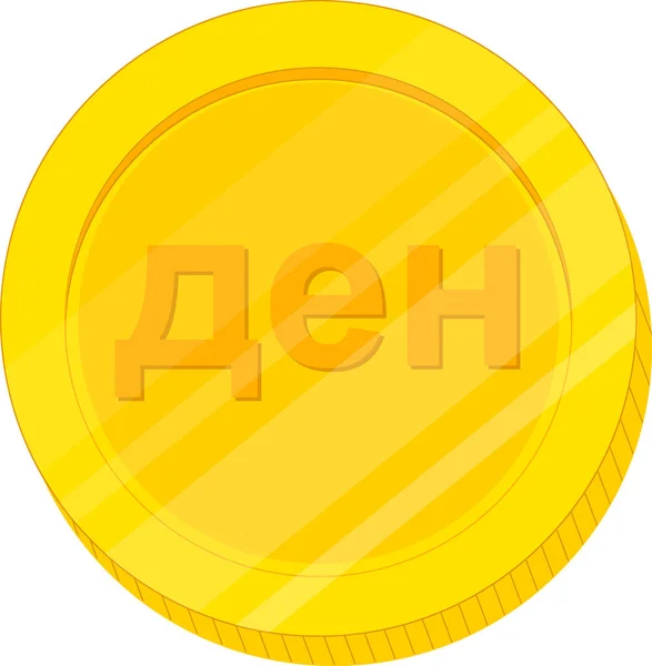 Icono Moneda Estilo Dibujos Animados — Vector de stock