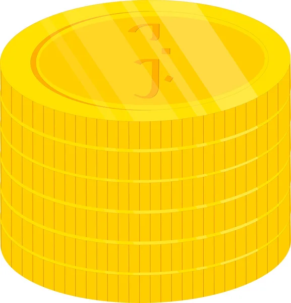 Mince Peníze Ikona Izometrický Styl — Stockový vektor
