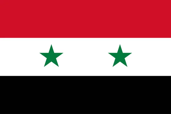 Сирийский Флаг Национальный Официальный Символ Векторная Иллюстрация — стоковый вектор