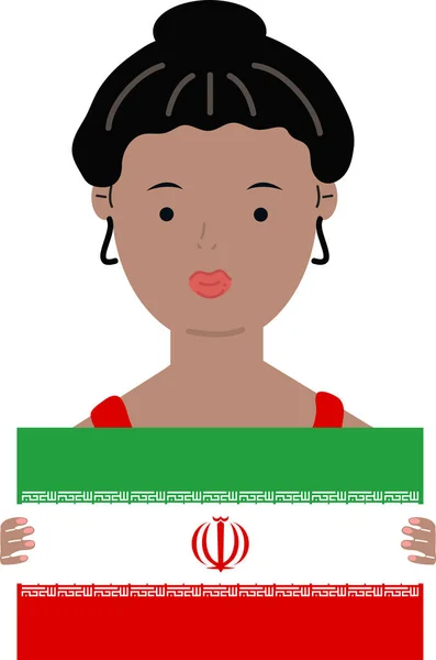 Kobieta Irańskim Znakiem — Wektor stockowy