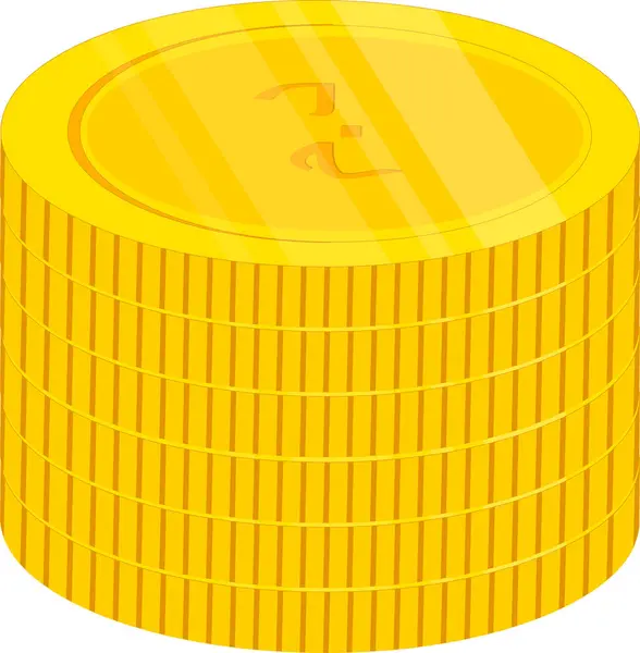 Золотые Монеты Фоне Золотых Слитков — стоковый вектор