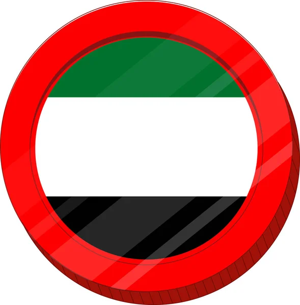 Birleşik Arap Emirlikleri Bayrağı Çizildi Birleşik Arap Emirlikleri Dirham Çizdi — Stok Vektör