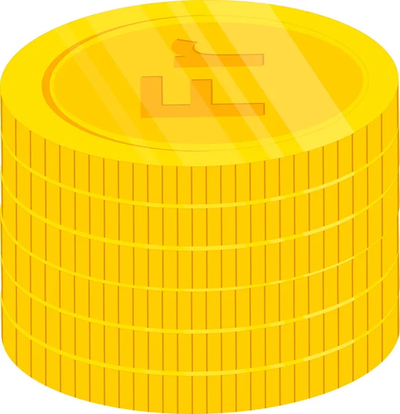 Значок Золотої Монети Ізометричний Стиль — стоковий вектор