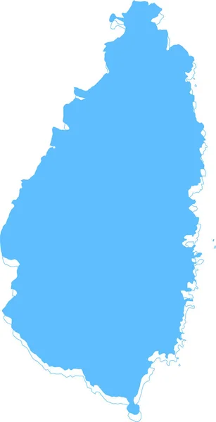 Mappa Lussemburgo Con Colore Blu — Vettoriale Stock