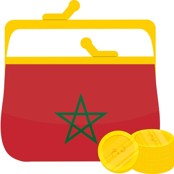 Flagge Marokkos Illustration Vektor Auf Weißem Hintergrund — Stockvektor
