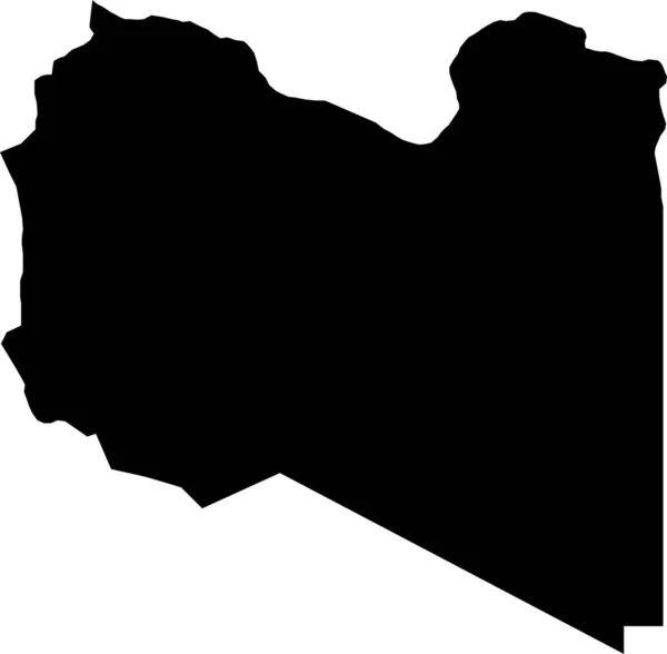 Afrika Libyen Karta Vektor Karta Handritad Minimalism Stil — Stock vektor