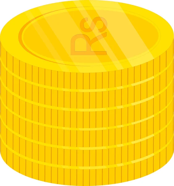 Κέρμα Δολάριο Νόμισμα Εικονίδιο Επίπεδη Στυλ — Διανυσματικό Αρχείο