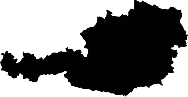 Avrupa Avusturya Harita Vektörü Haritası Çizimi Minimalizm Tarzı — Stok Vektör